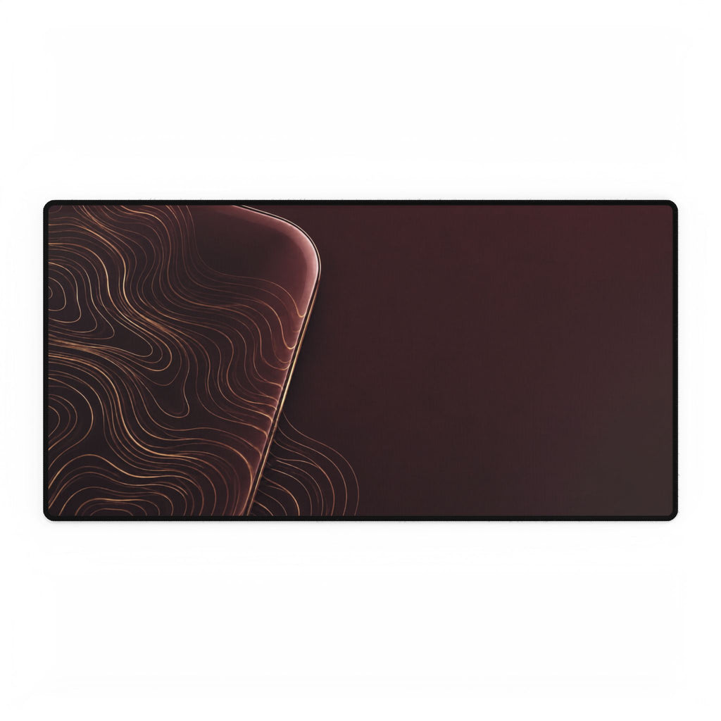Printify preview: Burgundy Optic desk mat, 31.5 × 15.5 inches, flat on a white background.