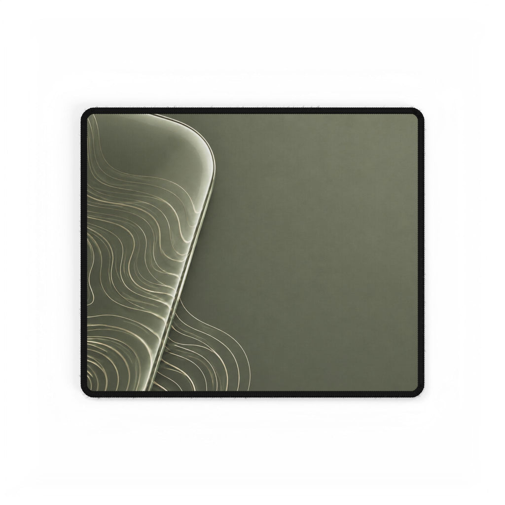 Printify preview: Sage Optic desk mat, 14.4 × 12.1 inches, flat on a white background.