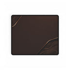 Printify preview: Espresso Cutaway desk mat, 14.4 × 12.1 inches, flat on a white background.