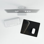 Printify preview: overhead view of Obsidian Optic, 14.4 × 12.1 inches, with a mouse beside a keyboard.