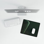 Printify preview: overhead view of Forest Optic, 14.4 × 12.1 inches, with a mouse beside a keyboard.