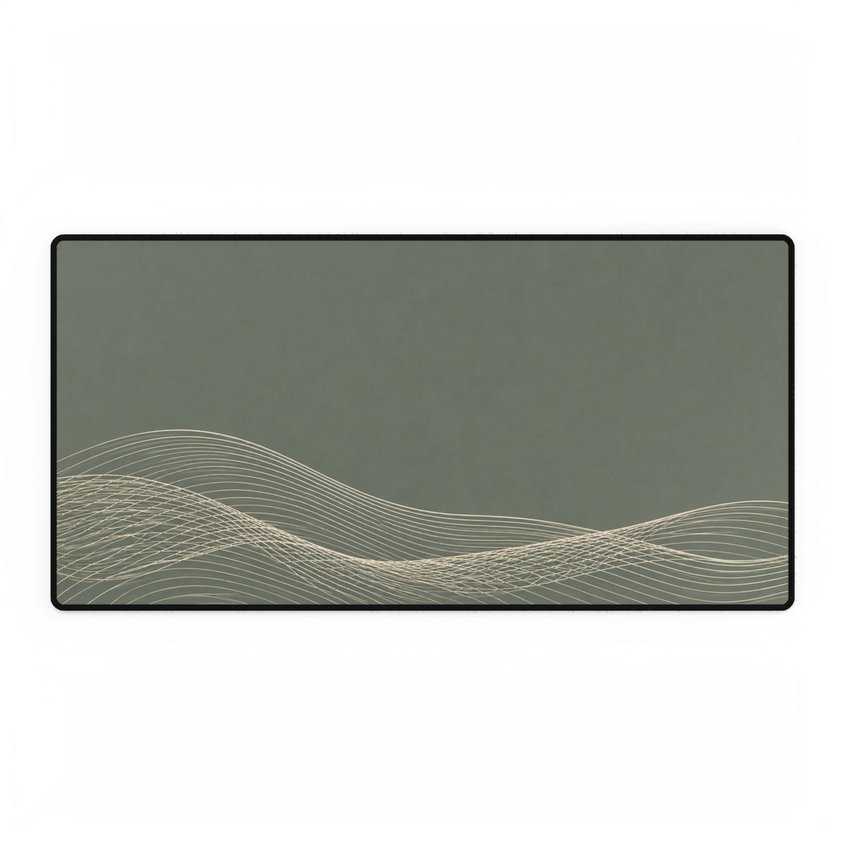 Printify preview: Sage Interference desk mat, 31.5 × 15.5 inches, flat on a white background.