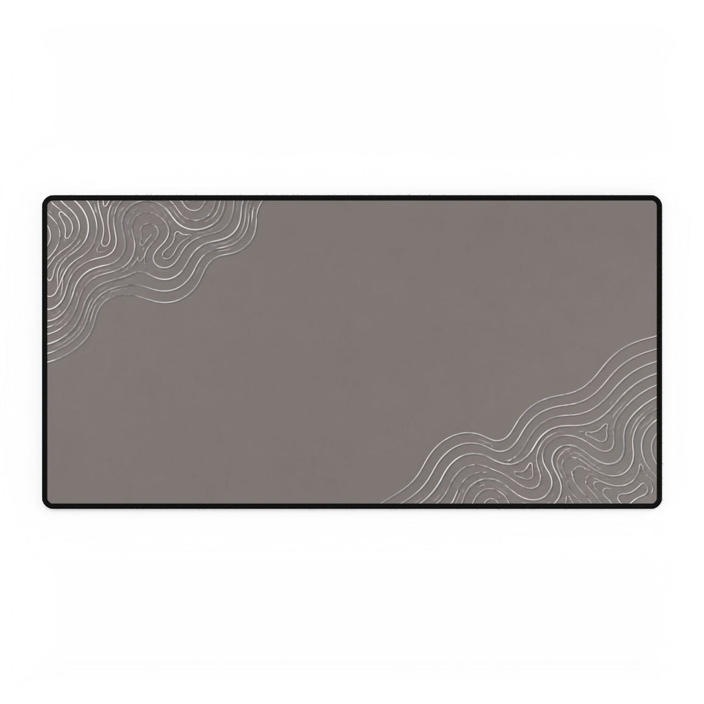 Minimal Stone Grey desk mat in a large rectangular format, shown flat on a white background.