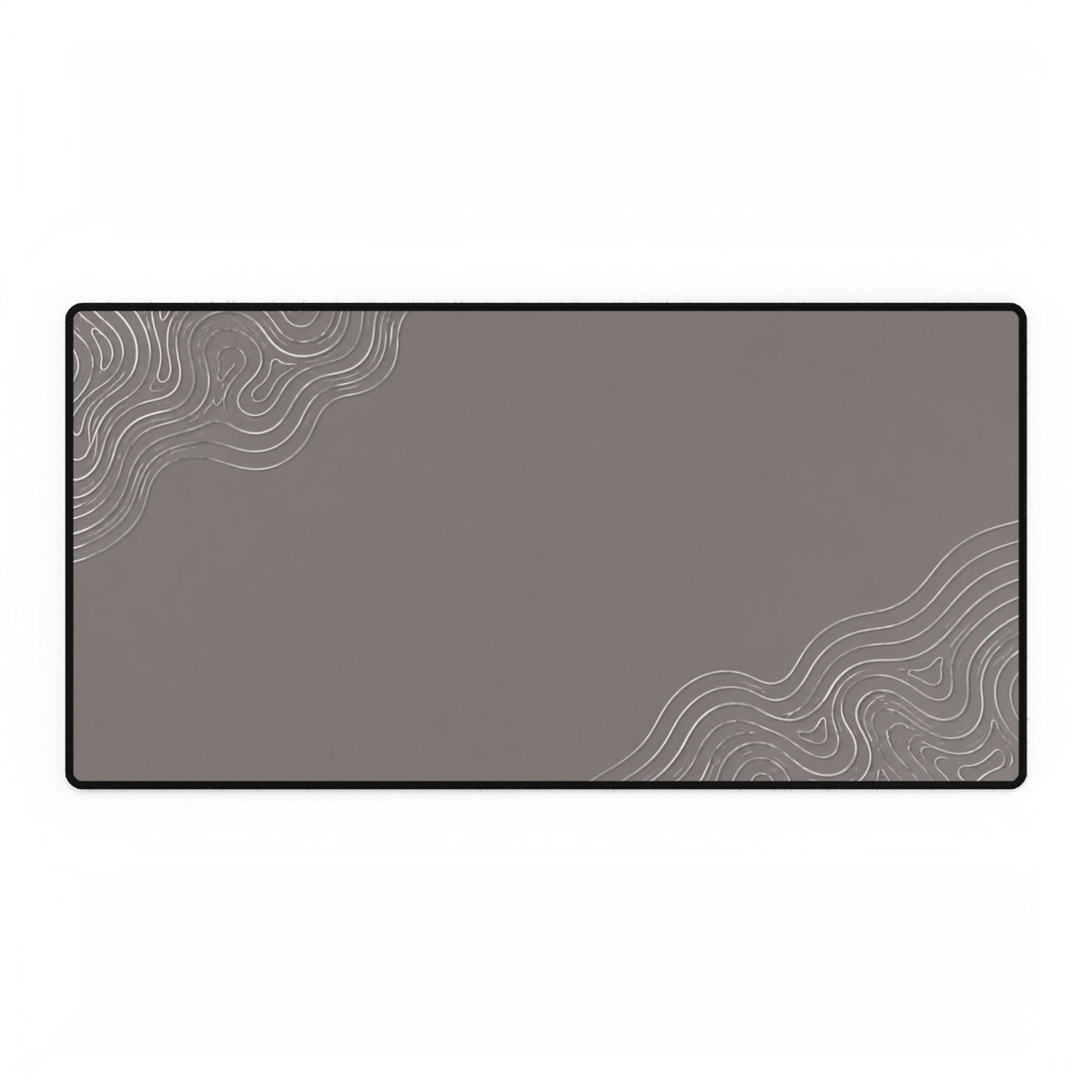 Minimal Stone Grey desk mat in a large rectangular format, shown flat on a white background.