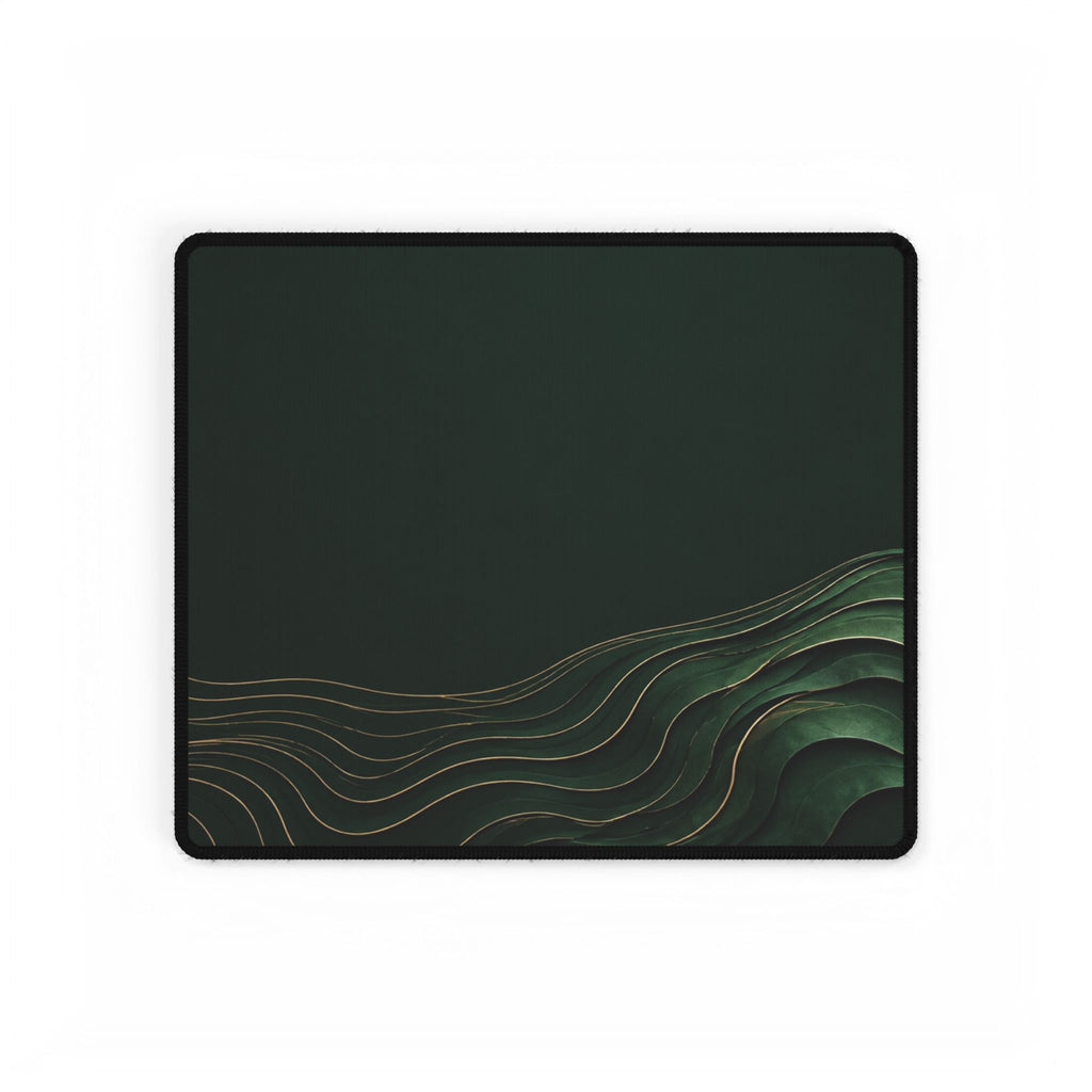 Printify preview: Forest Evolution desk mat, 14.4 × 12.1 inches, flat on a white background.