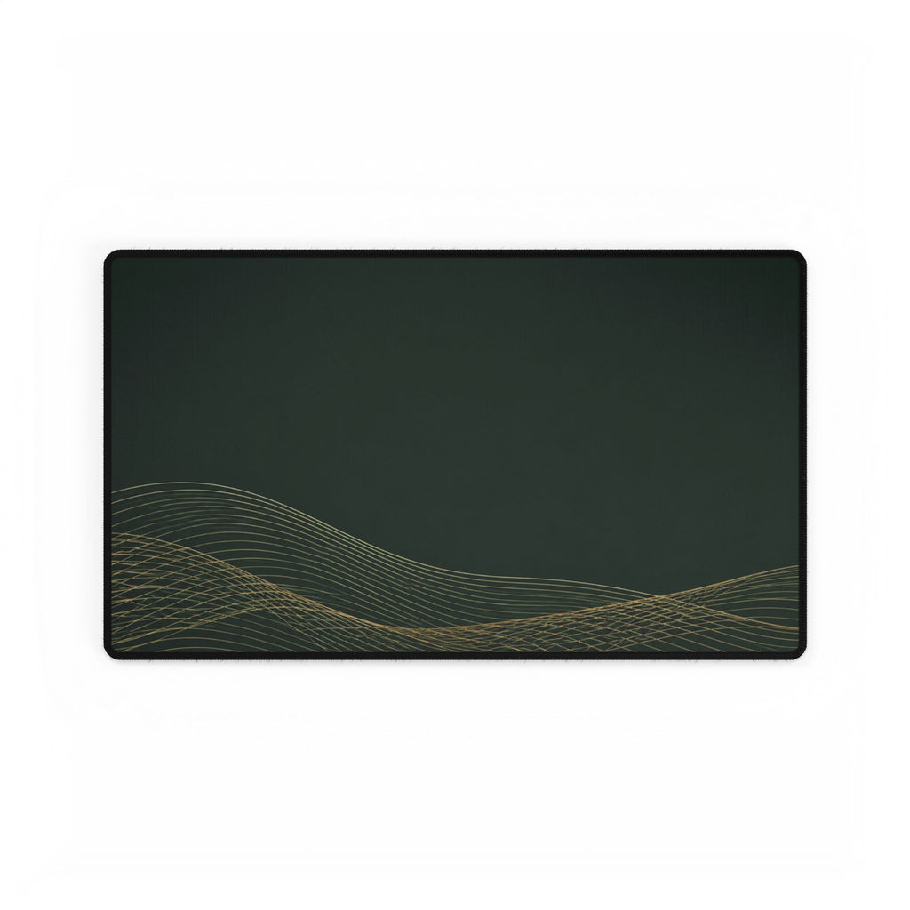 Printify preview: Forest Interference desk mat, 23.6 × 13.8 inches, flat on a white background.