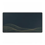 Printify preview: Teal Interference desk mat, 31.5 × 15.5 inches, flat on a white background.