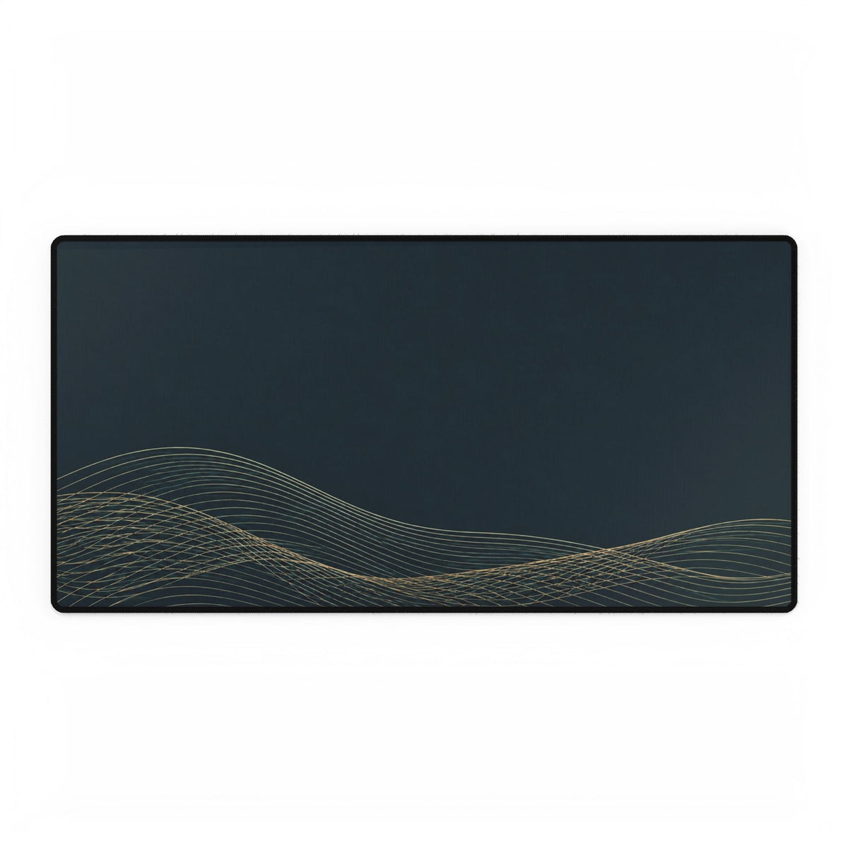Printify preview: Teal Interference desk mat, 31.5 × 15.5 inches, flat on a white background.
