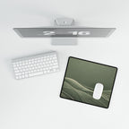 Printify preview: overhead view of Sage Horizon, 14.4 × 12.1 inches, with a mouse beside a keyboard.