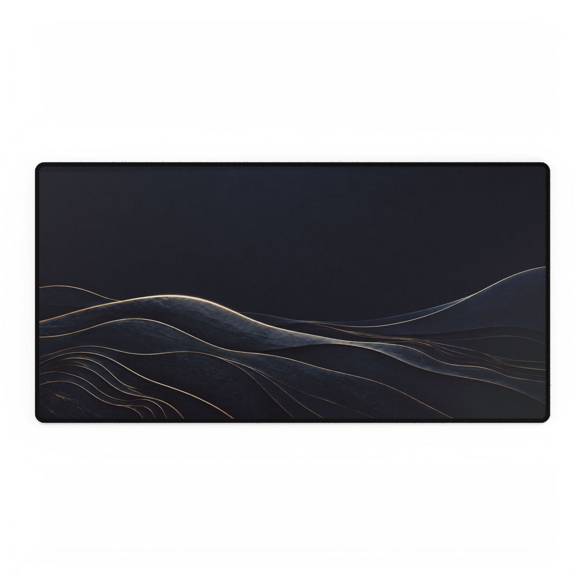 Printify preview: Navy Horizon desk mat, 31.5 × 15.5 inches, flat on a white background.