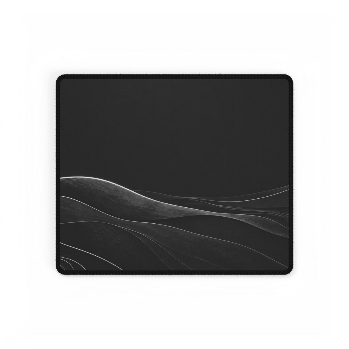 Printify preview: Graphite Horizon desk mat, 14.4 × 12.1 inches, flat on a white background.