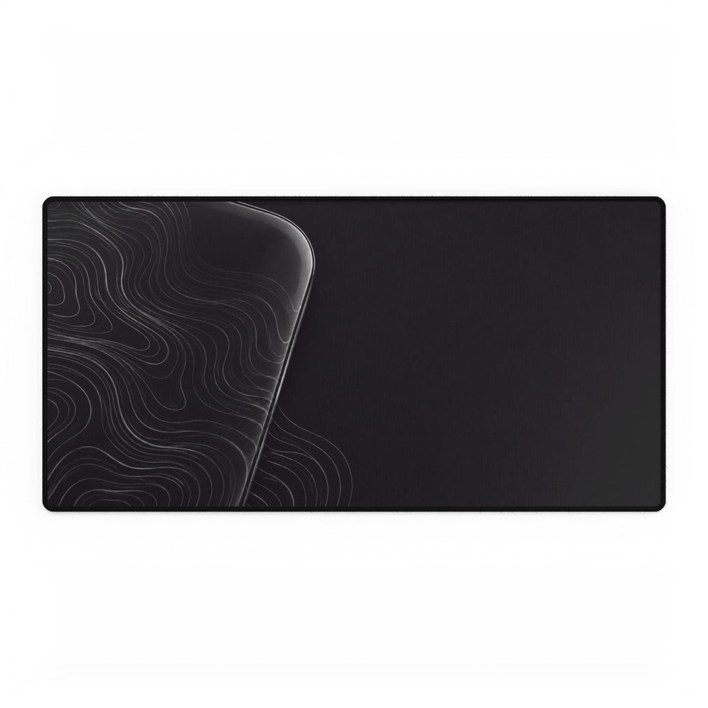 Printify preview: Graphite Optic desk mat, 31.5 × 15.5 inches, flat on a white background.