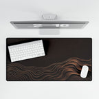 Printify preview: overhead view of Espresso Evolution, 31.5 × 15.5 inches, with keyboard and mouse.