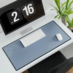 Printify preview: Minimal Artic Mist, 23.6 × 13.8 inches, angled desk view with keyboard and mouse.