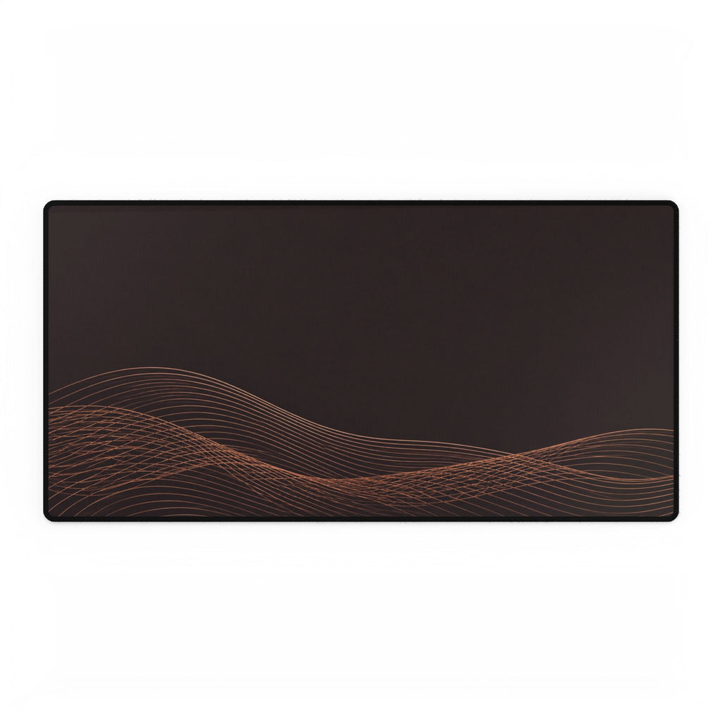 Printify preview: Espresso Interference desk mat, 31.5 × 15.5 inches, flat on a white background.