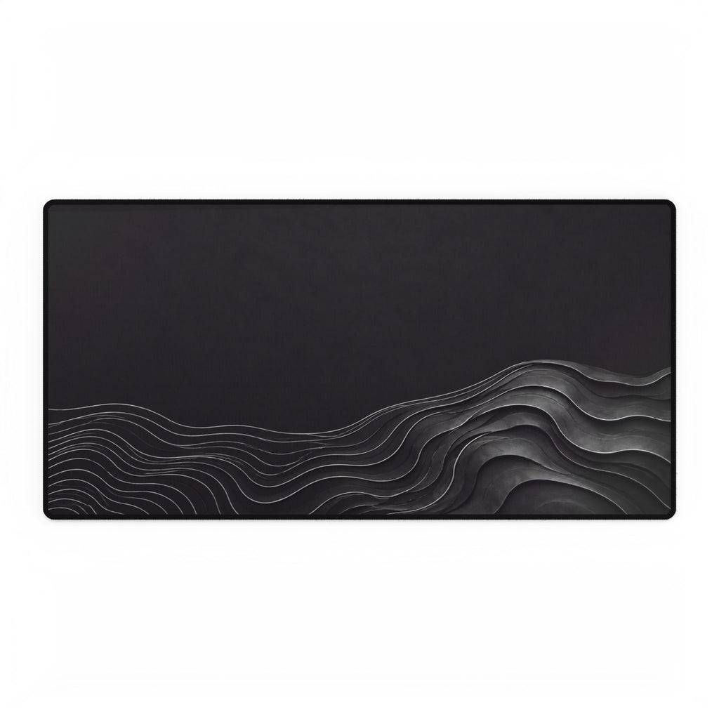 Printify preview: Charcoal Evolution desk mat, 31.5 × 15.5 inches, flat on a white background.