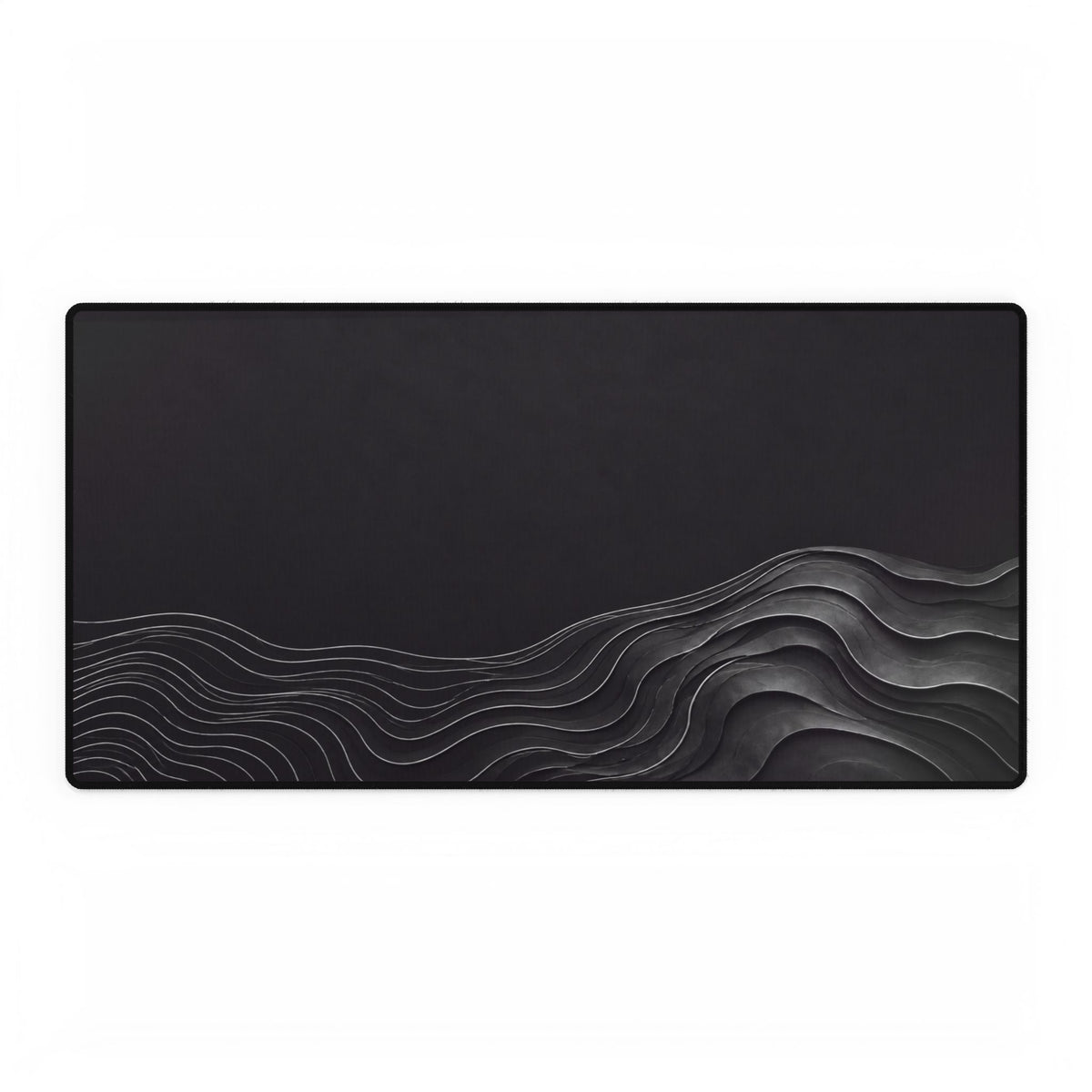 Printify preview: Charcoal Evolution desk mat, 31.5 × 15.5 inches, flat on a white background.