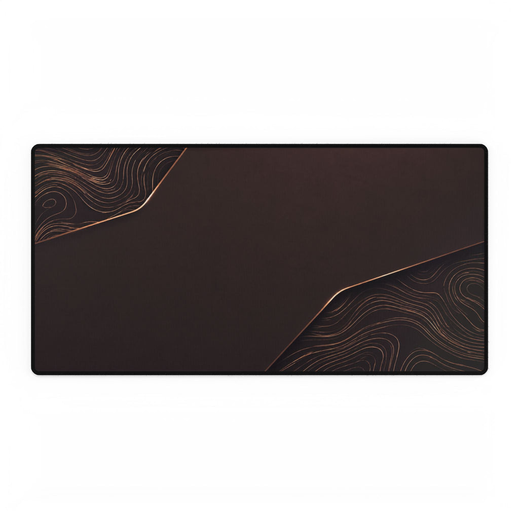 Printify preview: Espresso Cutaway desk mat, 31.5 × 15.5 inches, flat on a white background.