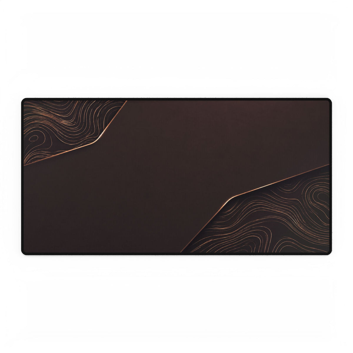 Printify preview: Espresso Cutaway desk mat, 31.5 × 15.5 inches, flat on a white background.