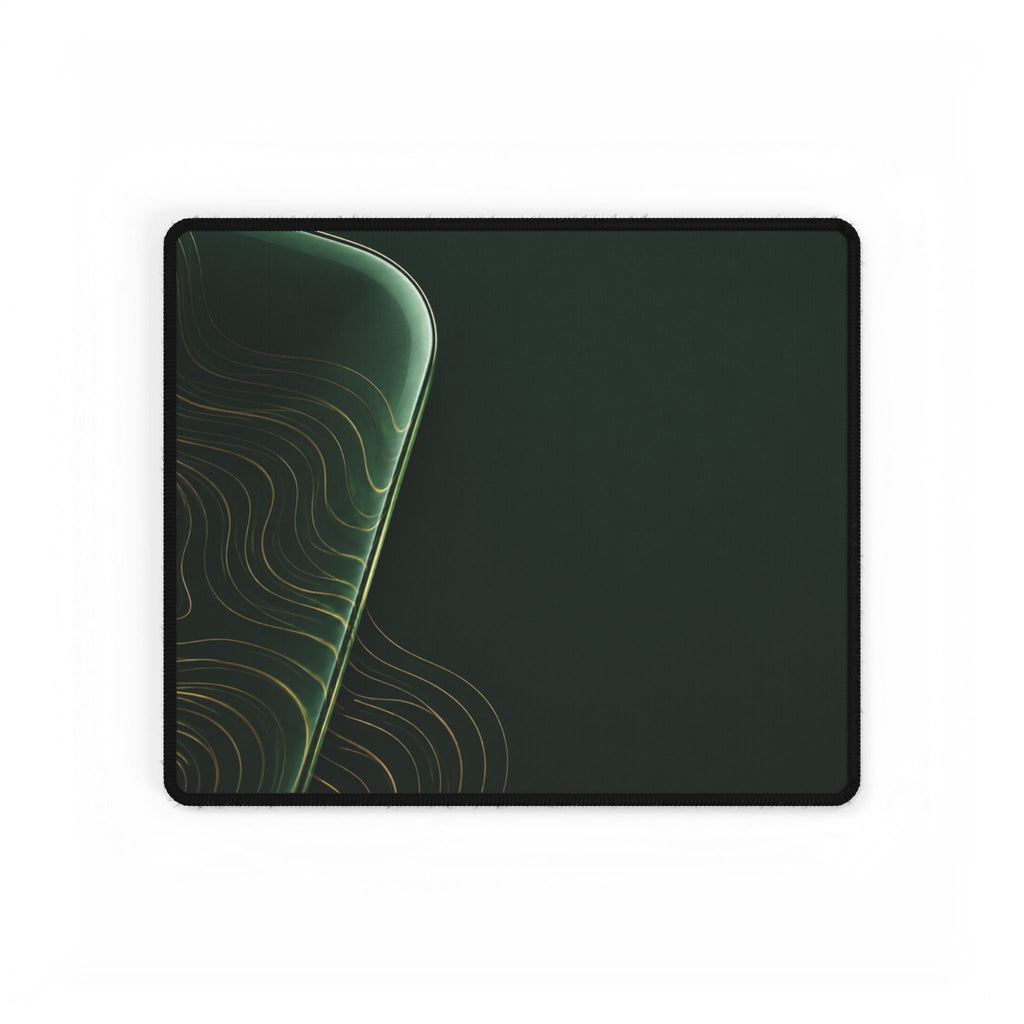 Printify preview: Forest Optic desk mat, 14.4 × 12.1 inches, flat on a white background.