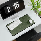 Printify preview: Sage Atlas, 23.6 × 13.8 inches, angled desk view with keyboard and mouse.