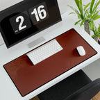 Printify preview: Minimal Terra Ember, 23.6 × 13.8 inches, angled desk view with keyboard and mouse.