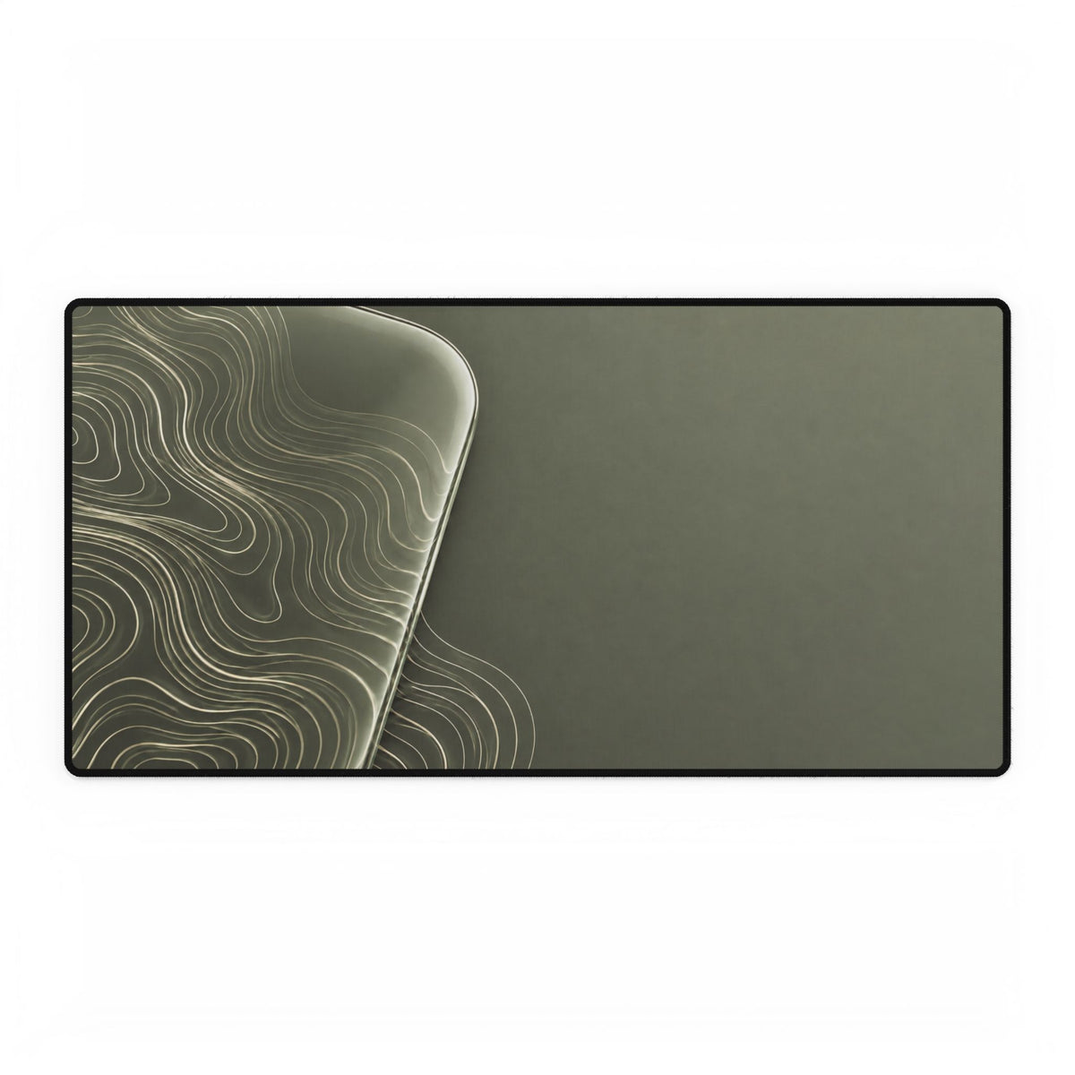 Printify preview: Sage Optic desk mat, 31.5 × 15.5 inches, flat on a white background.