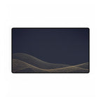 Printify preview: Navy Interference desk mat, 23.6 × 13.8 inches, flat on a white background.