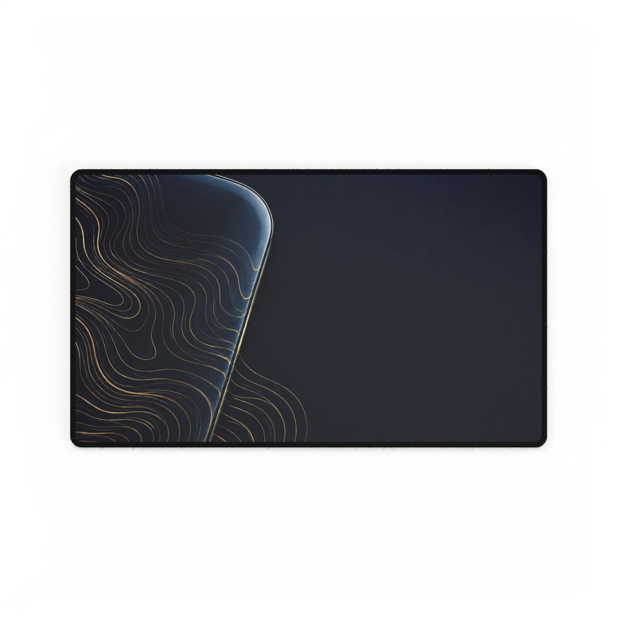 Printify preview: Navy Optic desk mat, 23.6 × 13.8 inches, flat on a white background.