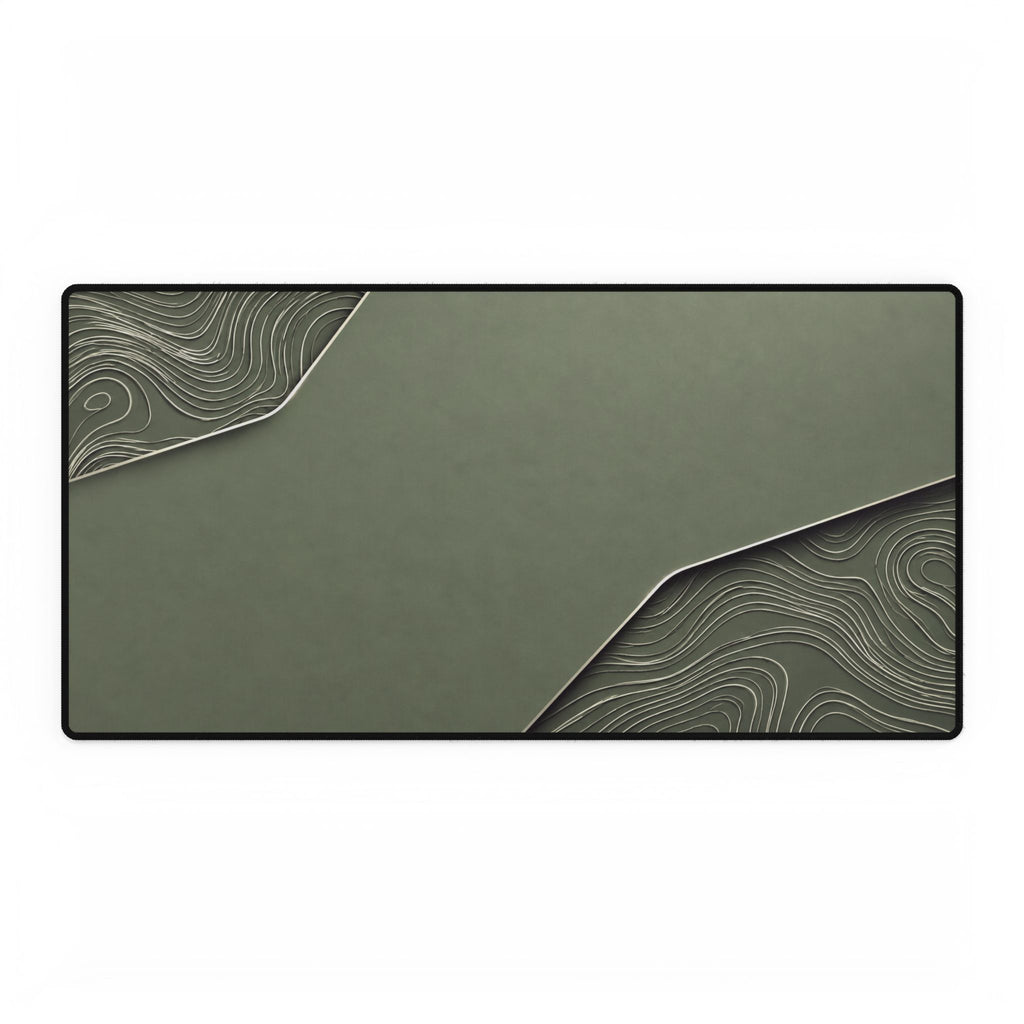 Printify preview: Sage Cutaway desk mat, 31.5 × 15.5 inches, flat on a white background.