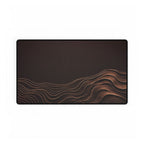Printify preview: Espresso Evolution desk mat, 23.6 × 13.8 inches, flat on a white background.