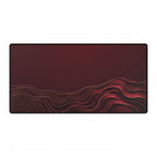 Printify preview: Burgundy Evolution desk mat, 31.5 × 15.5 inches, flat on a white background.