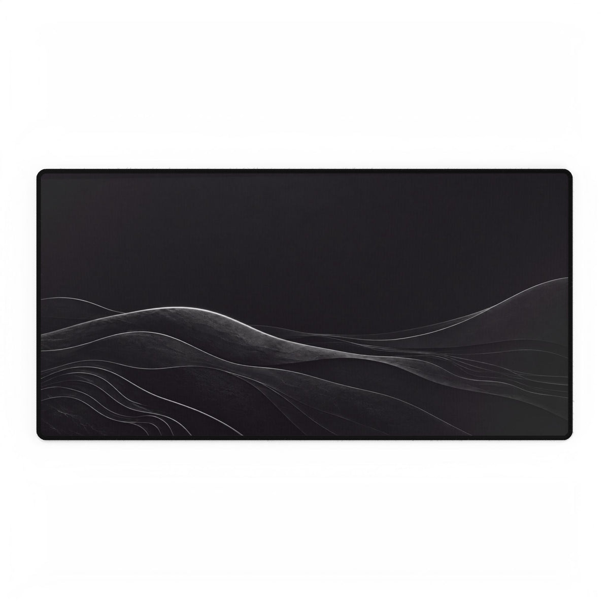 Printify preview: Graphite Horizon desk mat, 31.5 × 15.5 inches, flat on a white background.