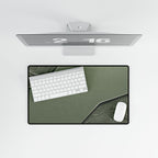 Printify preview: overhead view of Sage Cutaway, 23.6 × 13.8 inches, with keyboard and mouse.