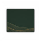 Printify preview: Forest Interference desk mat, 14.4 × 12.1 inches, flat on a white background.
