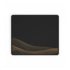 Printify preview: Obsidian Interference desk mat, 14.4 × 12.1 inches, flat on a white background.
