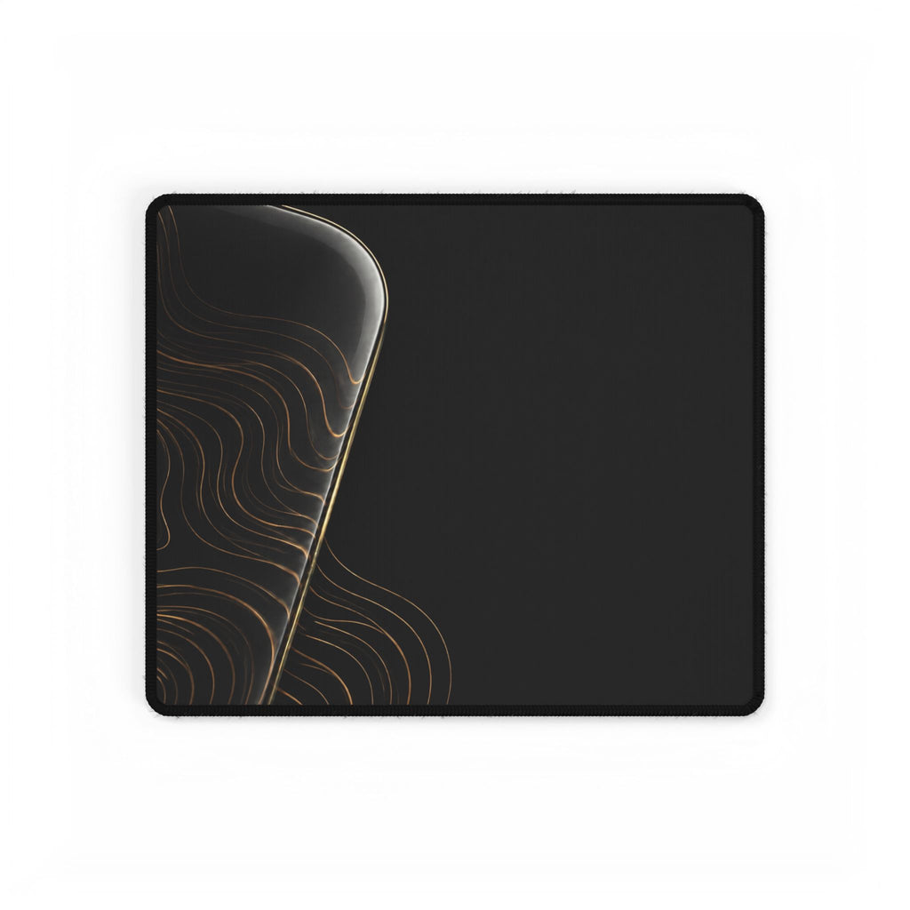 Printify preview: Obsidian Optic desk mat, 14.4 × 12.1 inches, flat on a white background.