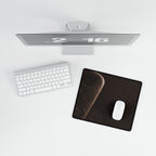 Printify preview: overhead view of Espresso Optic, 14.4 × 12.1 inches, with a mouse beside a keyboard.