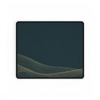 Printify preview: Teal Interference desk mat, 14.4 × 12.1 inches, flat on a white background.