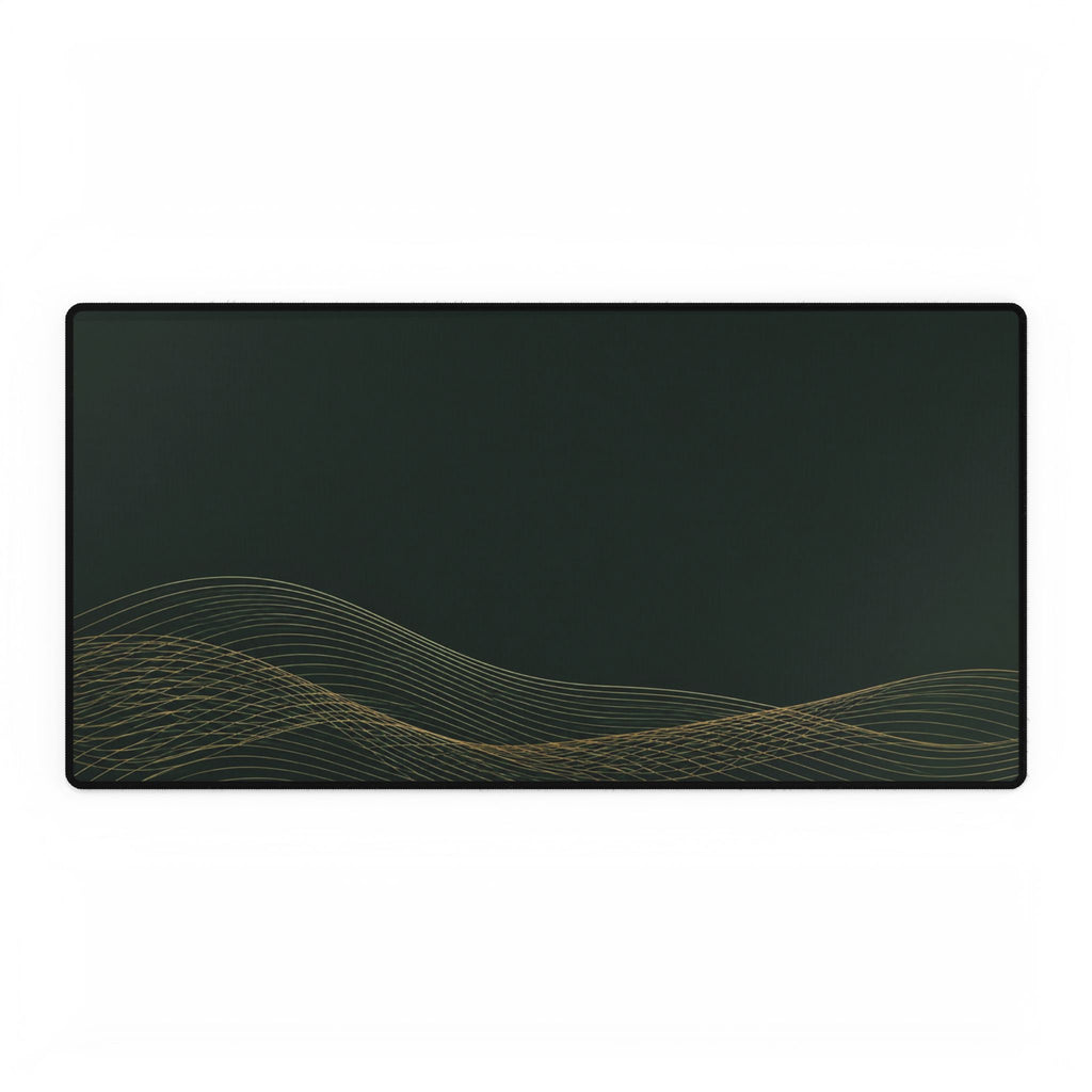 Printify preview: Forest Interference desk mat, 31.5 × 15.5 inches, flat on a white background.