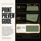 Sage Atlas print preview guide comparing styled presentation, close-up and print reference.