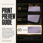 Minimal Smoked Lilac print preview guide comparing styled presentation, close-up and print reference.