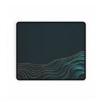 Printify preview: Teal Evolution desk mat, 14.4 × 12.1 inches, flat on a white background.