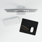 Printify preview: Obsidian Horizon, 14.4 × 12.1 inches, overhead desk view with keyboard and mouse.