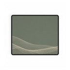 Printify preview: Sage Interference desk mat, 14.4 × 12.1 inches, flat on a white background.