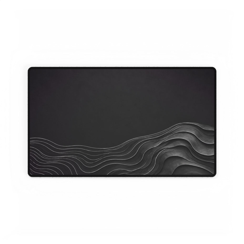 Printify preview: Charcoal Evolution desk mat, 23.6 × 13.8 inches, flat on a white background.