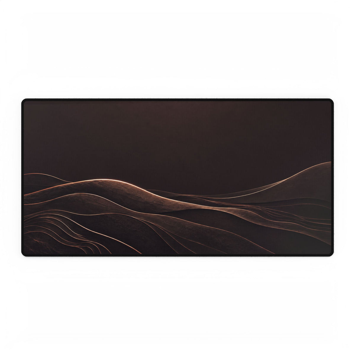 Printify preview: Espresso Horizon desk mat, 31.5 × 15.5 inches, flat on a white background.