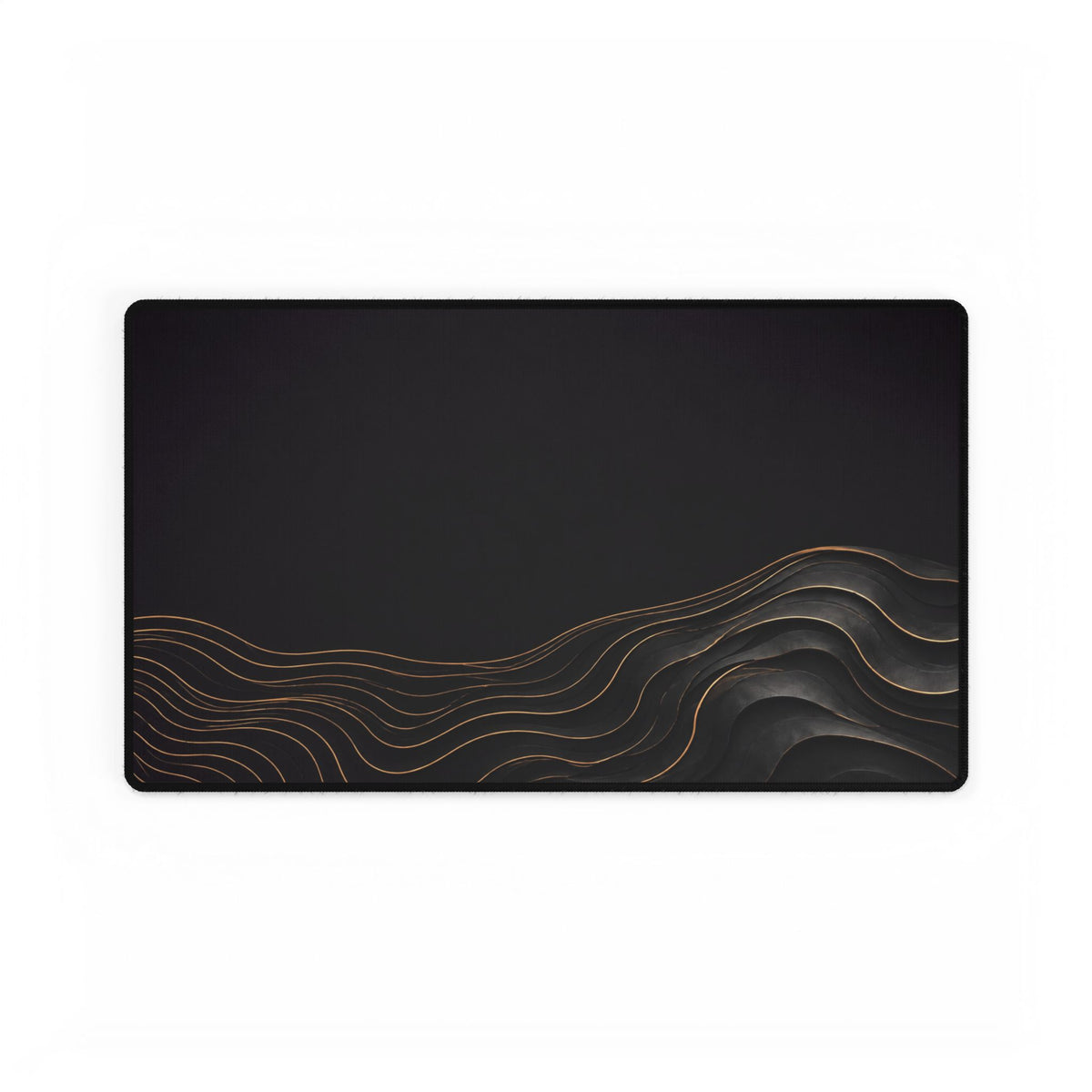 Printify preview: Obsidian Evolution desk mat, 23.6 × 13.8 inches, flat on a white background.