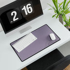 Printify preview: Minimal Smoked Lilac, 23.6 × 13.8 inches, angled desk view with keyboard and mouse.