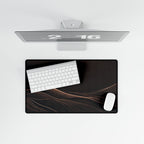 Printify preview: overhead view of Espresso Horizon, 23.6 × 13.8 inches, with keyboard and mouse.